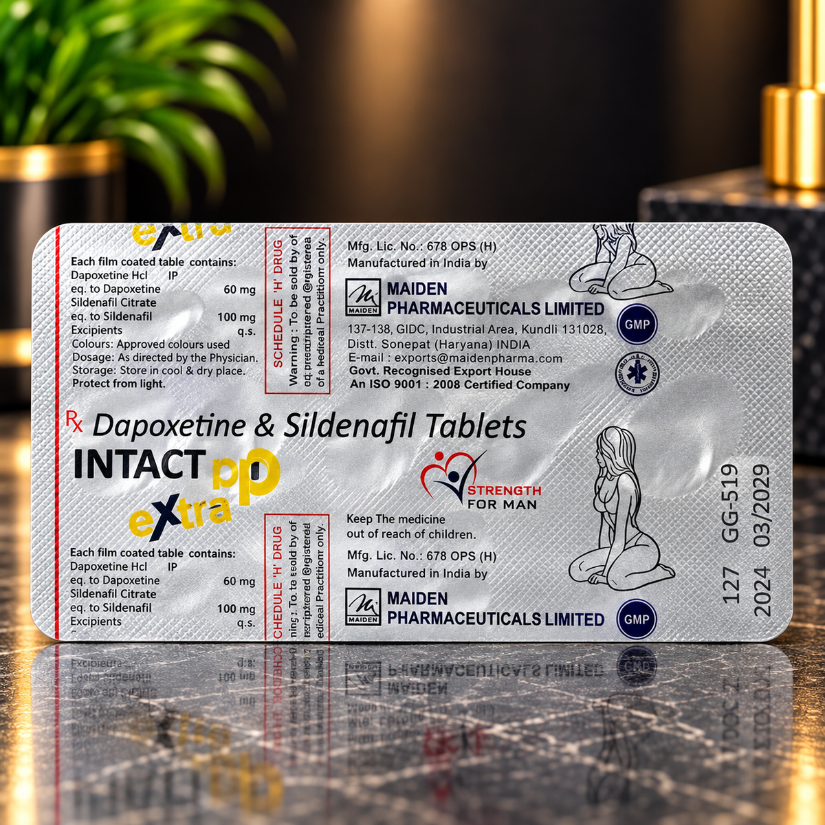 Intact Dp Tablets Extra Sildenafil Dapoxetine product photo, view 3