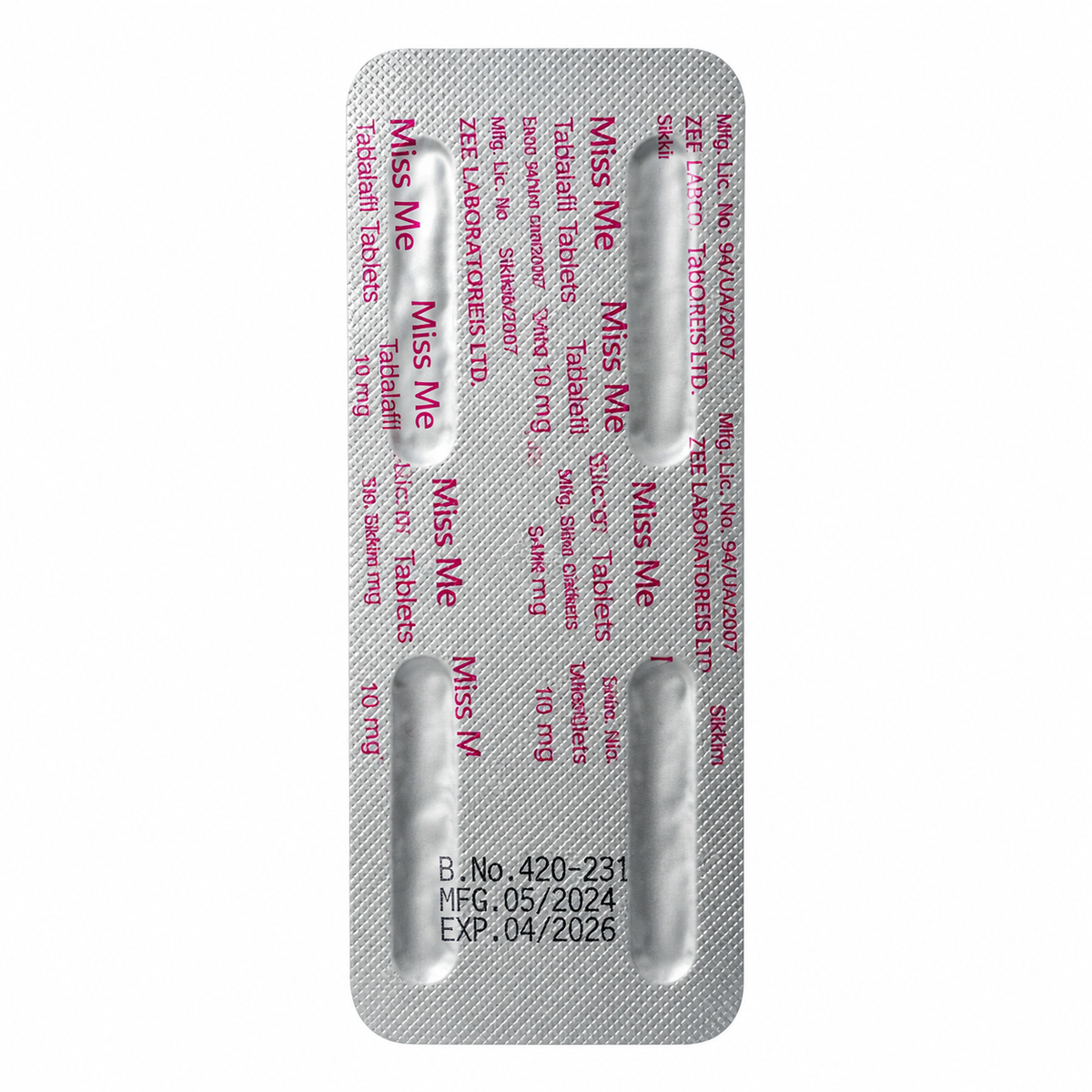 Miss Me Tablet Tadalafil product photo, view 2